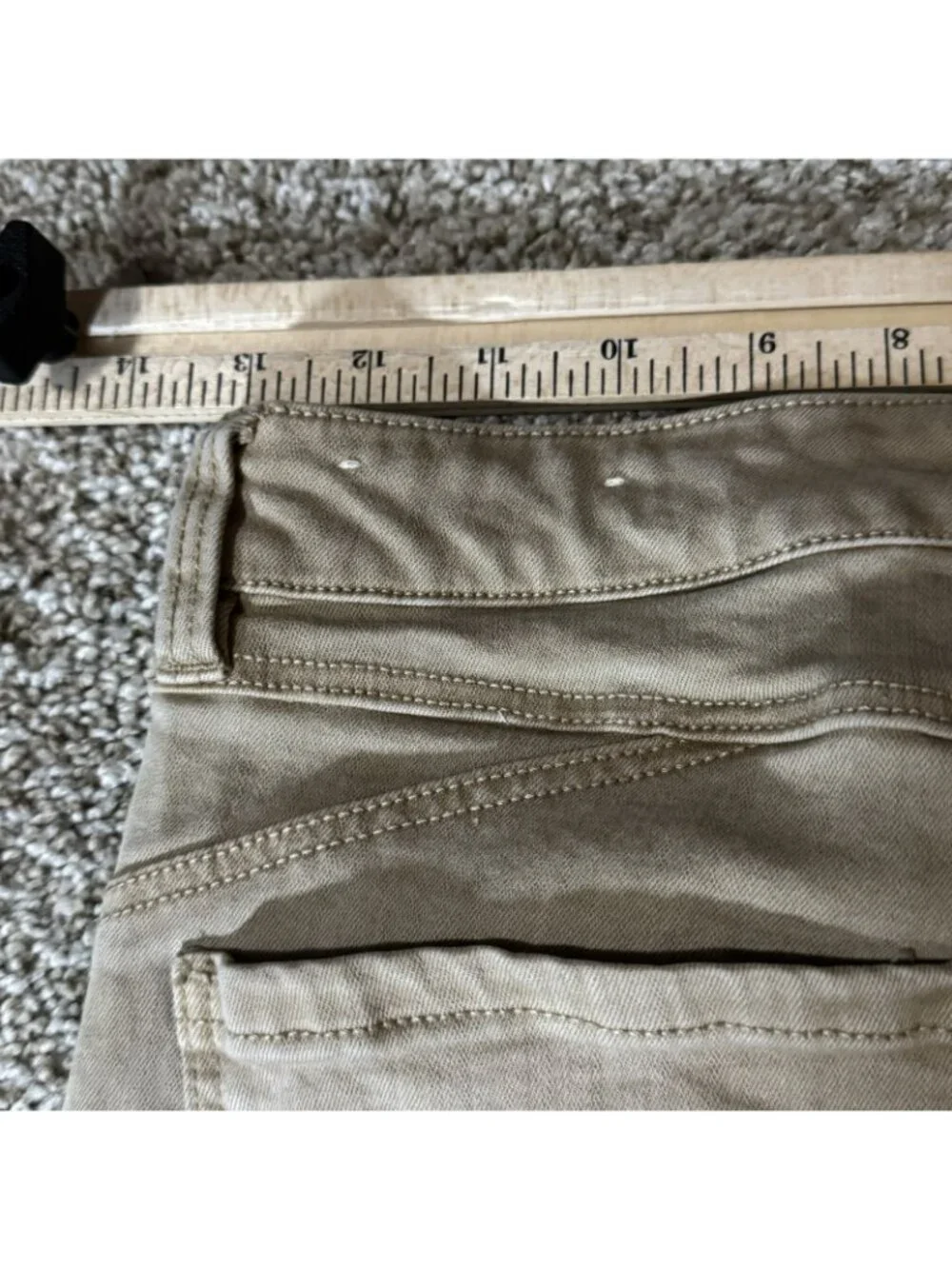 Liverpool Los Angeles Pants Womens Petite 4/27 Tan Skinny Chinos Stretch